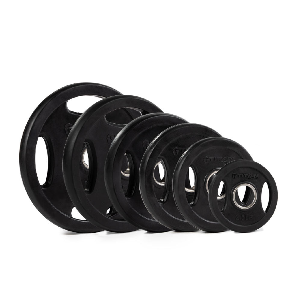 LB Black Grip Plates | 245 LB Set