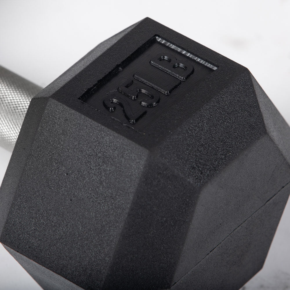 Straight Stainless Steel Hex Dumbbells | 4