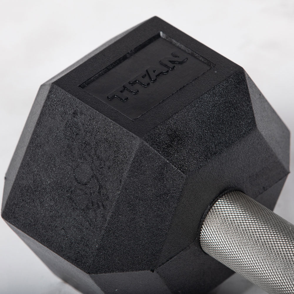 Straight Stainless Steel Hex Dumbbells | 5